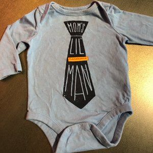 "Mom's Lil' Handsome Man" Neck Tie Onesie
